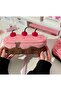 Pink Cherry Cake Plush Pen Holder / Makeup Bag Organizer - 2