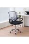 Herald Office Chair - Grey/Black Upholstered 1-Seater with Metal Frame, 58.5x53x95cm, 2 Yrs Warranty