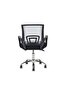 Herald Office Chair - Grey/Black Upholstered 1-Seater with Metal Frame, 58.5x53x95cm, 2 Yrs Warranty - 5