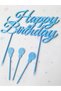 Blue Balloons Birthday Cake Decoration Set - Happy Birthday Cake Lettering - Balloon Cupcake Picks - 7