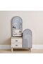 Zeta 2-Drawer & 1-Door Dresser with Mirror & LED - Offwhite & Grey - Engineered Wood - 90x42.1x155cm - 2