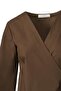 Side-Tie Poplin Shirt Bitter Brown - 3