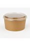550 Cc Kraft Salad Bowl with Lid 25 Pieces - 2