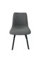 V2 Alleria Dining Chair Set of 2 - Stylish Grey/Black Upholstered Metal Chairs for Dining Room - 2