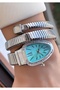 Silver Color Special Design Stone Wrapped Snake Model Women's Wristwatch - 4