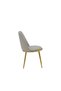 Niha Dining Chair Set of 2 - Beige/Gold Metal Chairs for Dining Room - 2-Year Warranty - 26x69x58cm - 3