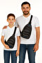 Men's Crossbody Bag Father Son Combination - Black - Blue
