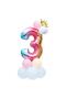 Balloon arrangement kit, number 3, multicolor