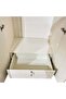Orion 6-Door Swing Door Wardrobe with 2 Fluted Glass Doors & LED - Beige/Brushed Gold Finish - 4