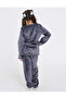 Grey Fleece Pajama Set - 3