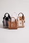 Women's Plush Crossbody Mini Tote Bag White - 5