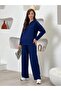 Modal Tracksuit Set with Collar Detail - Comfortable Soft Casual Women's Bottom Top Set