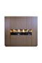 Ronin 6-Door Wardrobe with Shelf & LED, Walnut/Bronze Engineered Wood, 240x60x220cm, 2 Yrs Warranty - 3