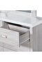 Tisley 6-Drawer Dresser with Mirror - Light Oak & White Faux Marble, 2-Yr Warranty, Stylish Storage - 5