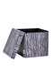 Cassy Folding Storage Ottoman - 38x38x37.5 cm, Stylish Furniture & Seating, Durable Polyurethane - 2