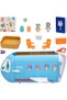 3-in-1 Transforming Airplane Playset – Resort & Boat, 15-Piece Toy Set for Kids (Ages 3+) - 3