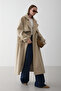 Beige Vorkuta Belted Coat - 407007 - 2