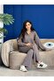 Modal Tracksuit Set with Collar Detail - Comfortable Soft Casual Women's Bottom Top Set - 5