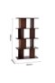 Alhamra Dark Brown Bookcase/Display Cabinet - Durable Plywood Design, 100x40x180cm, 2-Year Warranty - 8