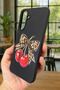 Samsung Galaxy A36 Compatible Cherry Leopard Bow Patterned Silicone Shock Absorbing Classic Rubber Case - 4