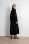 Women's High Neck Oversize Knit Dress – Black - 3