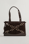 Women's Patent Leather Tote Shoulder Bag Bitter Brown - 3
