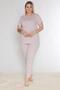 Plus Size Oversized Short Sleeve Pajama Set B780-20 - 2