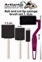 Roller Cut Tip and Bumper Sponge Brush Set 19 Pieces 1 Pack Art Brush Palette Pompon Spatula Akri - 2
