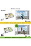 Large Size (60X140 cm) - Window Steel Safety Net for Children - New Generation Guardrail -White Profile - 8