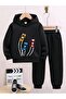 Printed Kids' Tracksuit Set - Unisex Hooded Sweatshirt Jogger Pants Tracksuit