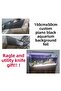 Black Piano Black Background for Aquarium (150Cmx50Cm) with Air Channels, Ragle and Utility Knife as a Gift - 3