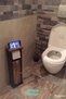 Wooden WC Paper Holder Toilet Phone Holder Stand Featured Bathroom Paper Holder - 5
