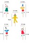 Cupcake Toothpick Children Holding Hands Themed 10 Pieces - 3