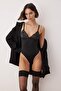 Siyah Dantel Detaylı Body THMAW26BD00011