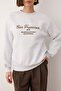 Grey Melange Slogan Embroidered Crew Neck Knit Sweatshirt TWOAW26SW00219 - 4