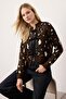 Kahverengi Leopar Desenli Crop Yumuşak Dokulu Triko Hırka TWOAW25HI00355