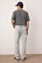 Gri Baggy /Bol Kesim Kot Pantolon Jeans TMNAW24JE00027 - 9