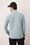 Mint Regular/Normal Cut Stand Collar Zippered Seam Detail Fleece Sweatshirt Tmnaw26Sw00036 - 4