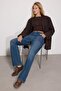 Dark Blue Low-Rise Straight Cut Straight 100% Cotton Non-Stretch Jeans TWOSS24JE00100 - 2