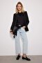 Açık Mavi Yüksek Bel Düz Kesim Straight %100 Pamuk Non-Stretch Jeans TWOSS23JE00089 - 2
