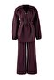 Burgundy Buckle Detailed Oversize Modal Fabric Woven Bottom - Top Set Tctaw26Us00058 - 8