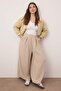Beige Wide-Leg Woven Pants TBBSS22PL00002 - 2
