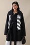 Button Detailed Lined Black Short Coat - 3