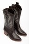 Women's Embroidered New Season Cowboy Boots Bitter Brown - 4