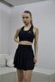 Black High Waist Skirt with Shorts Beach & Sports Skirt - 9