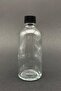 12Pcs Glass Shot Bottle Leakproof Black Plastic Lid Cologne Fragrance Ornament Multi-Purpose Bottle 100ml - 4