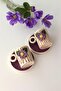 Handmade Design Purple Floral Log 2-Person 4-Piece Coffee Cup Set - 3