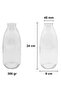 4 Pieces 1 Liter Transparent Jug Milk, Buttermilk, Water, Lemonade, Soft Drink Bottle Plastic Lid Glass Bottle - 5