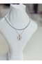 Steel Zircon Stone Opened Angel Heart Detailed Double Chain Women's Necklace |   Stylish Design Gift Necklace. - 3