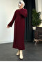 Tie-Detail Oversized Knit Dress Wide Sleeve - 3